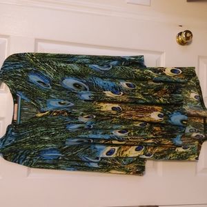 COPY - Peacock feathers print LA Cera 3x